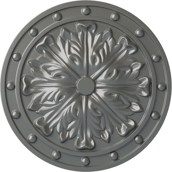 Ekena Millwork Foster Acanthus Leaf Ceiling Medallion (Fits Canopies up to 2 1/4"), 20 1/2"OD x 1 1/2"P, Silver CM20FOSLS - main